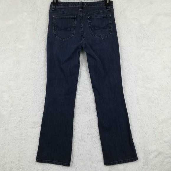 Nine West Womens Jeans Vintage Boho Boot Cut Blue Pockets Dark Wash Mid Rise 4 - Picture 2 of 10